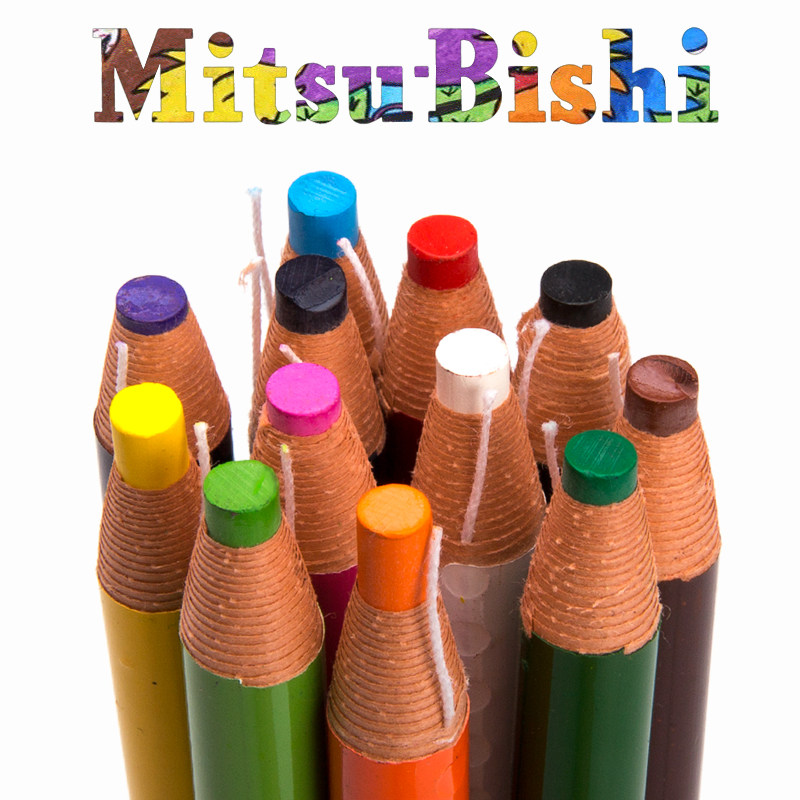 日本uni三菱DERMATOGRAPH油性手撕卷纸蜡笔7600易撕拉线绘画蜡笔,文具电教/文化用品/商务用品,蜡笔,淘宝优惠券,粉丝福利购,淘宝优惠卷