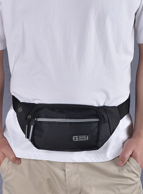 腰包多功能男士运动手机腰带大容量健身旅行装备超轻薄斜挎小胸包