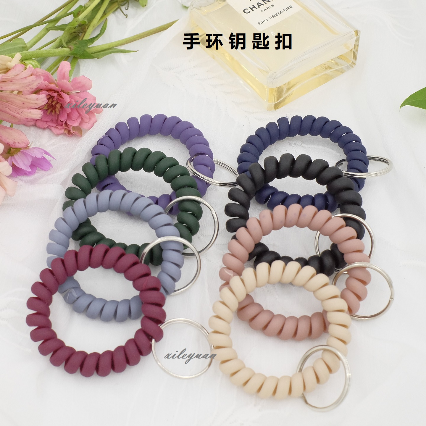 游泳钥匙挂件手腕钥匙扣圈环