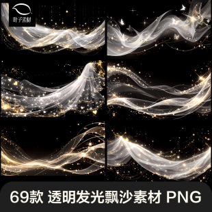 梦幻唯美浪漫透明薄纱窗纱星光闪闪窗帘高清免扣免抠海报png素材