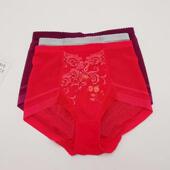 纯棉裆 收小肚子束腰提臀美体裤 超薄中高腰收腹内裤 女刺绣性感夏季