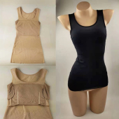 日本薄款 塑身衣裹胸无痕收腹收腰收背美体衣 运动束身衣束胸背心式