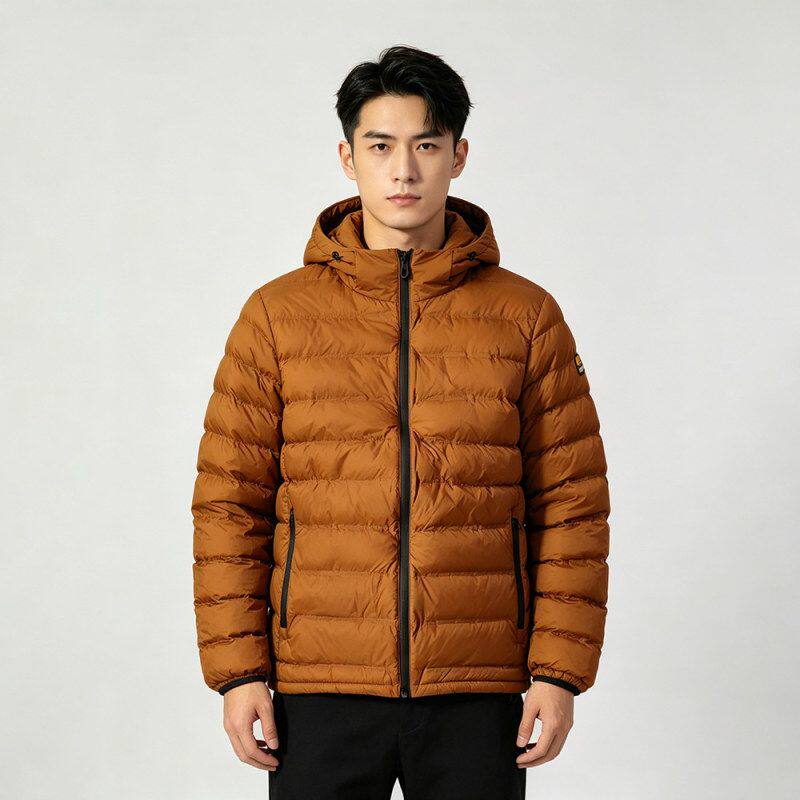 贝哆哈男士秋轻薄棉服保暖连帽羽绒棉薄款男式棉袄山系轻户外棉衣