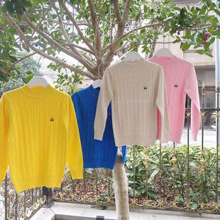 男童女童长袖 长袖 毛衣休闲套头线衣 纯色春秋修身 贝哆哈儿童针织衫