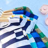 T恤夏季 条纹圆领套头衫 男童女童休闲上衣半袖 贝哆哈儿童短袖 汗衫