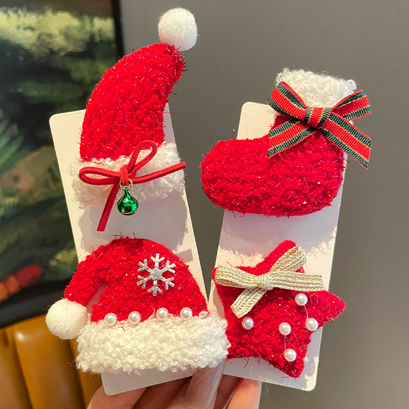 圣诞节胸针可爱圣诞帽别针