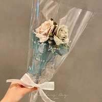 Мятный зеленый - кружевный лук - букет ручка