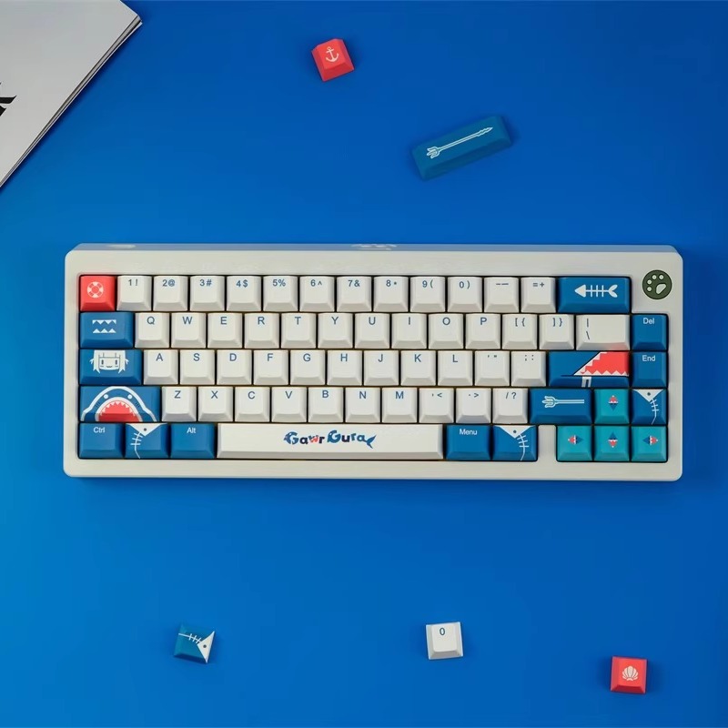 Gawr Gure古拉鲨鱼主题PBT原厂正刻适配60/61/68/75/87/98/99/104