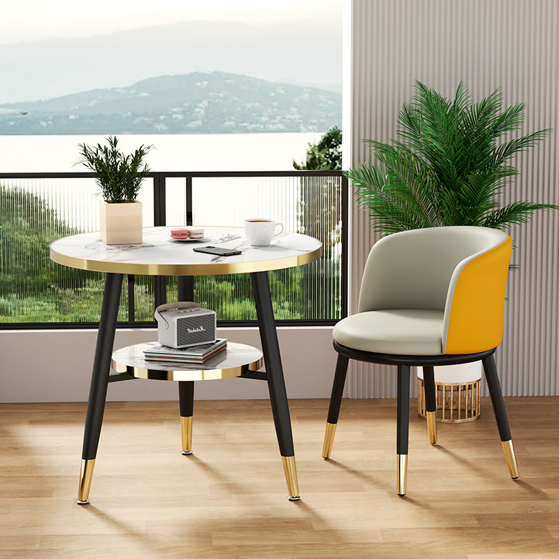 阳台茶几家用小圆桌客厅双层圆形沙发边几角几休闲接待桌洽谈桌椅,住宅家具,茶几,淘宝优惠券,粉丝福利购,淘宝优惠卷