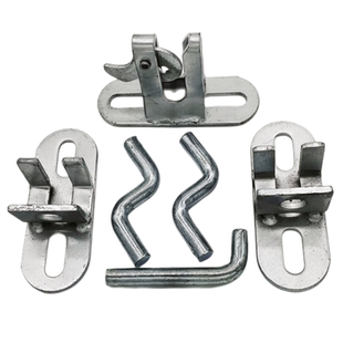 猪圈门卡扣配件安装砖砌猪舍门挂扣扣件碰锁母猪产床用围栏猪门锁