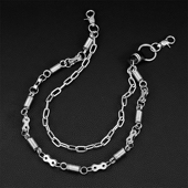 西部牛仔风双层弹簧机车链男女朋克嘻哈街舞牛仔腰链裤 子配饰 链裤