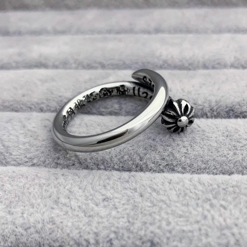 thumbnail for Trendy brand cross rings, male and female Internet celebrities, light luxury tail rings, niche designs, personality, high-end sense of vintage couple rings