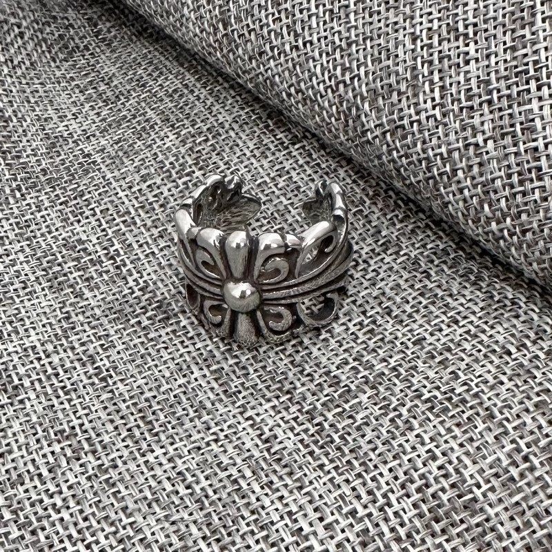 thumbnail for Trendy brand cross rings, male and female Internet celebrities, light luxury tail rings, niche designs, personality, high-end sense of vintage couple rings