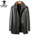 真皮皮衣男士 绵羊皮大衣 水貂毛领金貂绒内胆加厚秋冬外套海宁新款