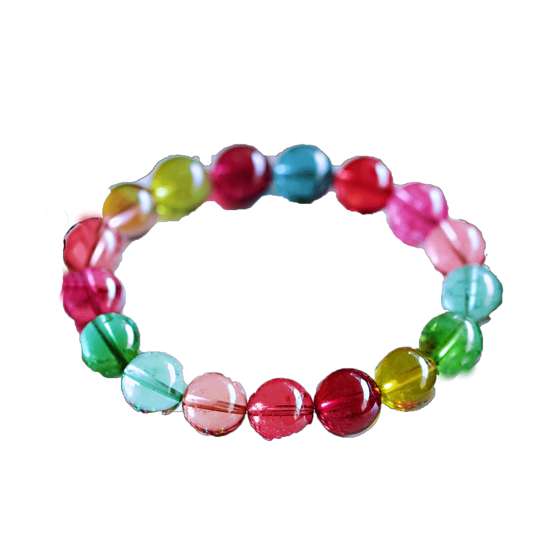 玻璃体碧玺天然旺夫石多层手串