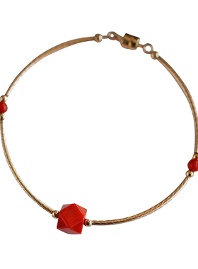 碧雅珠宝天然南红玛瑙14k磁力