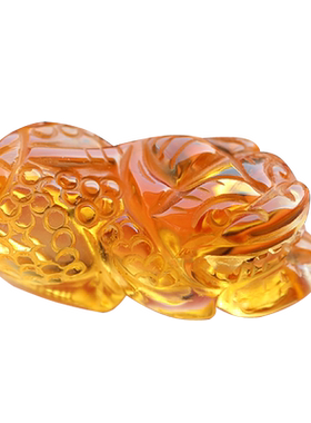 苹果天然黄水晶项坠可调节锁骨链