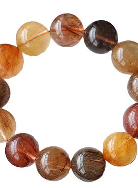 碧雅天然发晶手链彩发