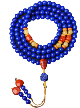 南红帝王青金石项链多圈手串佛头