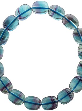 碧雅 萤石手链 清新糖果色水晶萤石手排手链女款夏季手串饰品简约