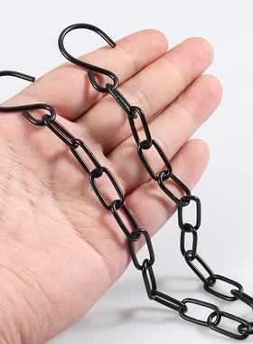 带钩泳黑色链条DIY广告牌吊链门牌铁链子服装店挂衣铁链吊灯挂链