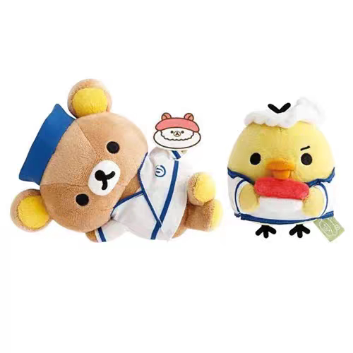 日本代购san-x轻松熊rilakkuma松弛熊10cm寿司师傅公仔玩偶正品