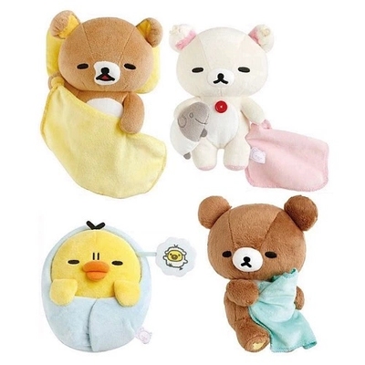 日本正品san-x轻松熊rilakkuma11月治愈晚安夜寝睡觉公仔玩偶娃娃