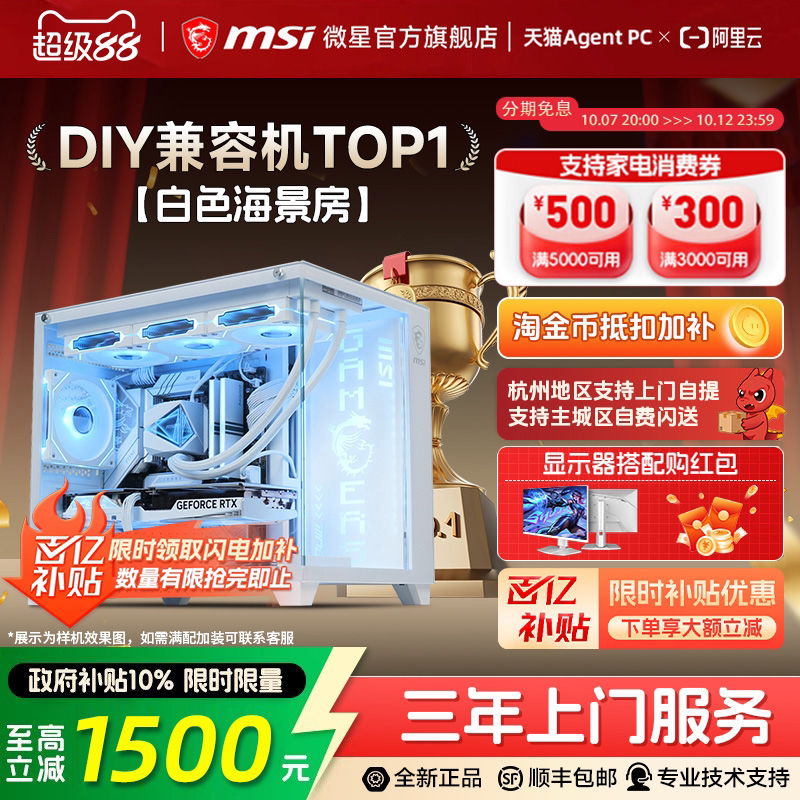 【国补10%】微星5060/Ti白海景房