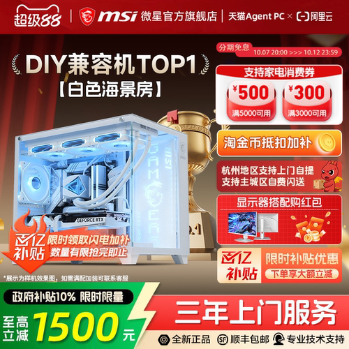 【国补10%】微星5060/Ti白海景房