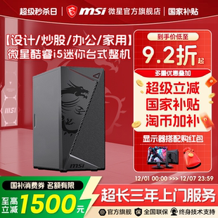 12400 12100核显家用游戏娱乐DIY组装 机可选U5 机整机 MSI 225企采商用迷你台式 微星炒股办公电脑主机i5