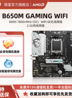 MSI/微星官方B650M GAMING WIFI台式机电脑主机主板套装 ddr5内存