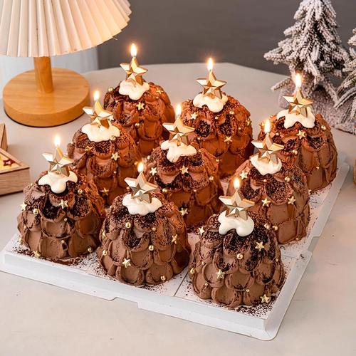 圣诞节许愿树蛋糕装饰五角星蜡烛