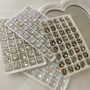 奈希美甲东洲高精品质 新品12x12雪花钻K9尖底异形钻指甲·施家同