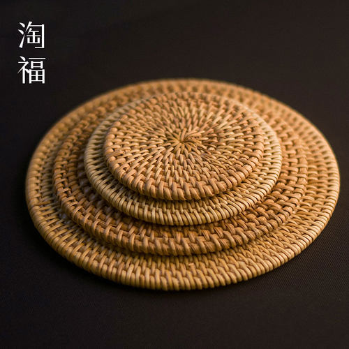 越南藤编竹制茶垫垫子茶杯垫杯托