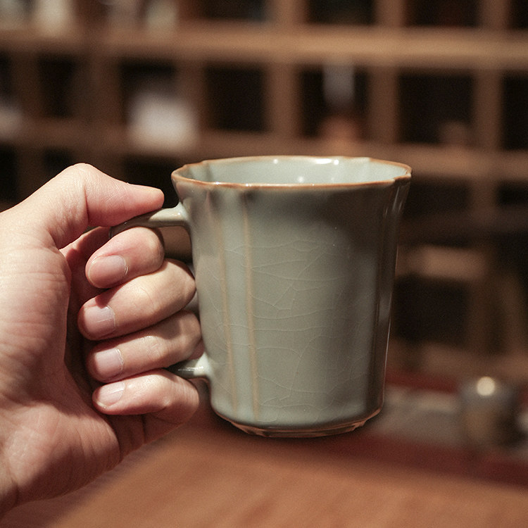 谢小金限量版汝瓷开片马克杯