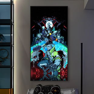 边缘行者发光装饰画 赛博朋克客厅卧室灯画 电竞酒店游戏LED挂画