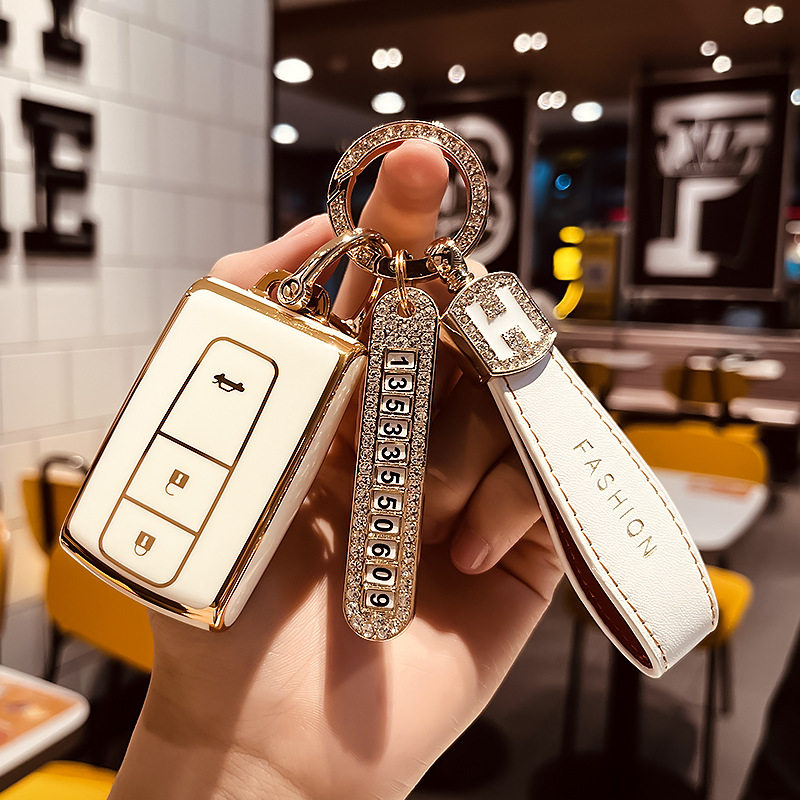 适用于皇冠钥匙套08老款05普锐斯07/09 2010女12代汽车包扣壳