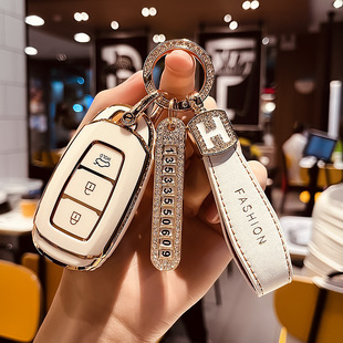 适用现代钥匙套2021新ix35菲斯塔ix25第七代伊兰特名图汽车壳包扣