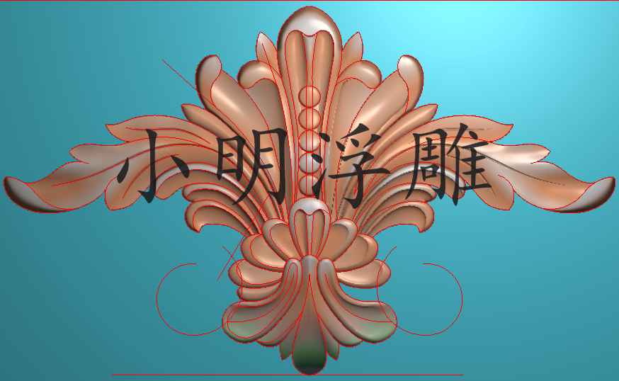精雕图欧式洋花床头贴花装饰花门设计素材/源文件