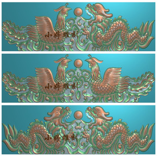 石材雕刻图石雕墓碑帽头龙凤精雕图图龙碑头翘角浮雕图雕刻灰度1