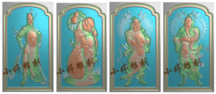 人物玉雕牌子雕刻图背板墓碑板精雕图关羽门神木雕图浮雕图石雕图