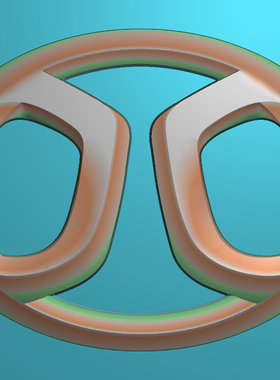 JD精雕浮雕灰度图BMP汽车标志挂件木雕北京汽车46牌artcam玉雕图