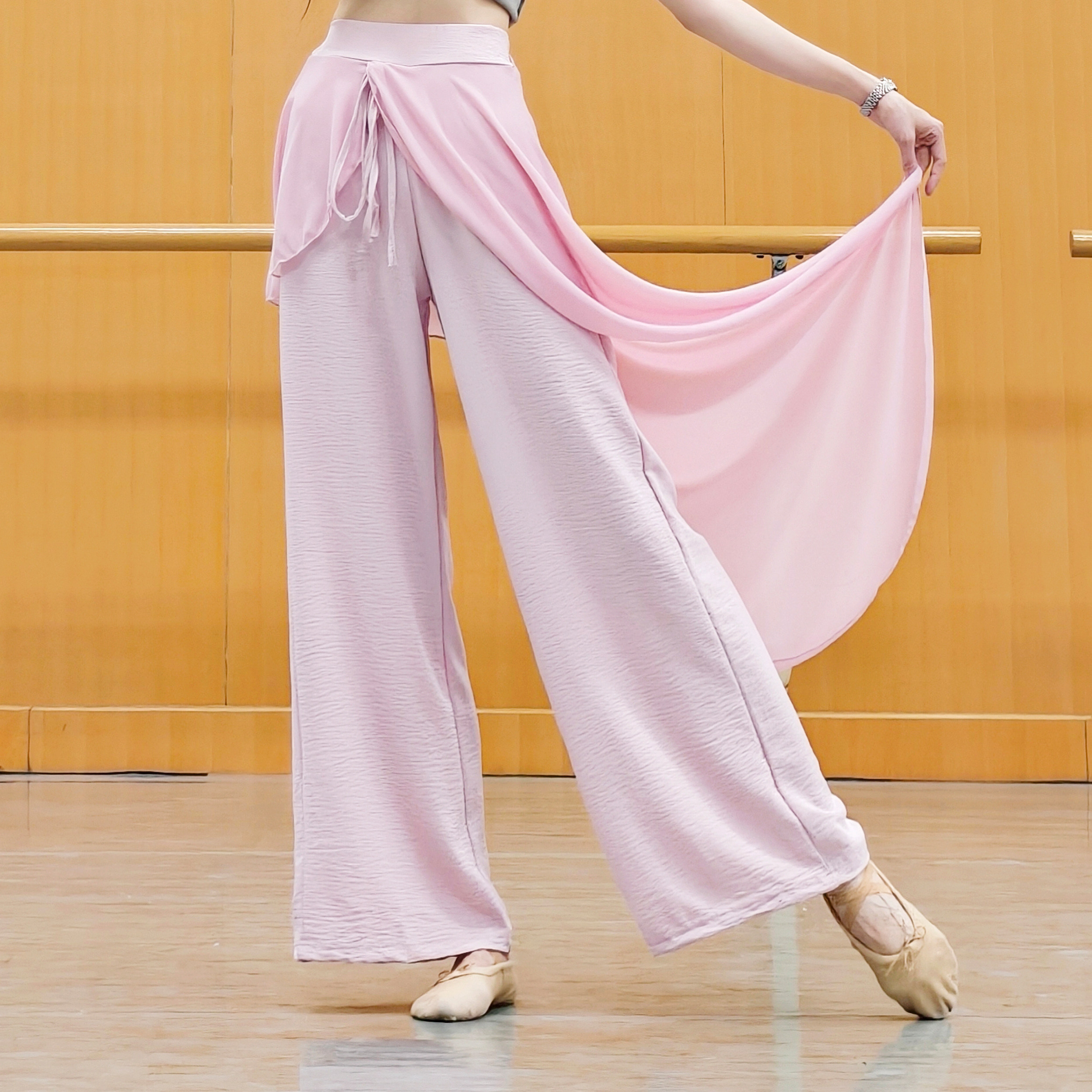 古典舞飘逸裙裤中国舞现代舞裙摆阔腿裤练功裤瑜伽裤拉丁舞裤子