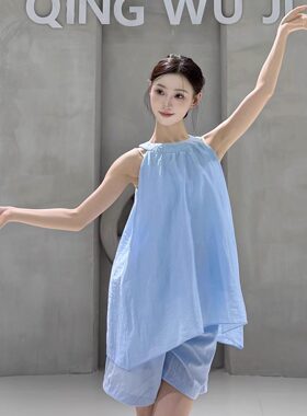 现代舞练功服女古典舞新中式国风无袖舞蹈服日常可穿显瘦时尚舞衣