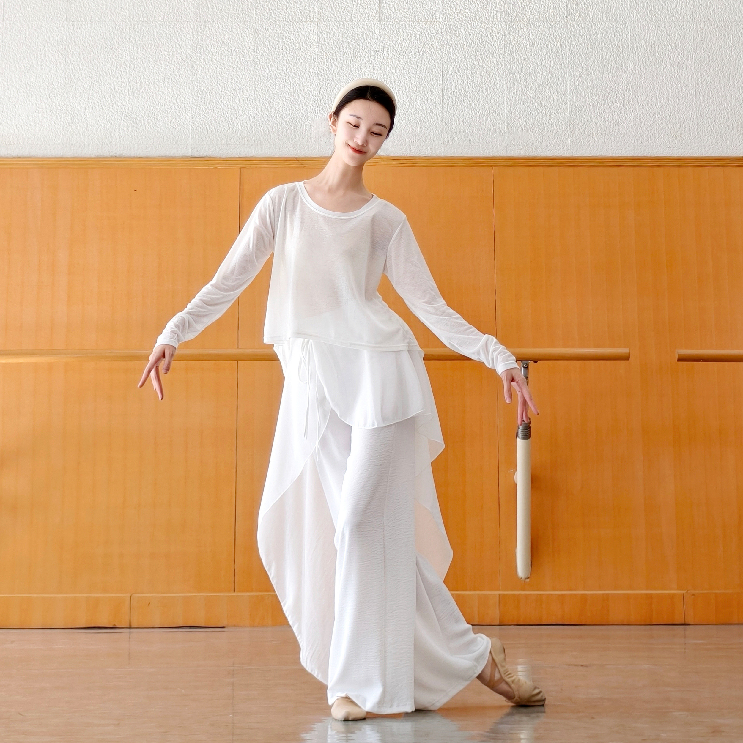 古典舞套装飘逸裙裤中国舞现代舞裙摆阔腿裤练功裤瑜伽裤拉丁舞裤