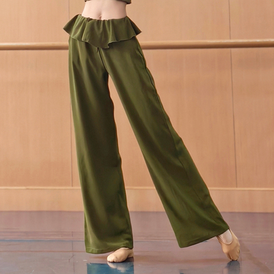 现代舞裤子直筒裤垂感舞蹈裤中国舞形体飘逸阔腿裤古典舞练功服