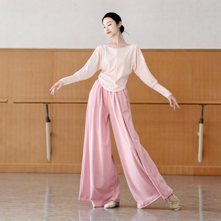 秋冬现代舞套装蝙蝠袖一字领收腰显瘦练功服中国古典舞瑜伽日常穿