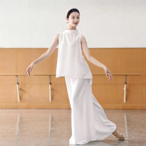 新款立领时尚舞蹈套装现代舞套装古典舞练功服夏季中国舞服装女款