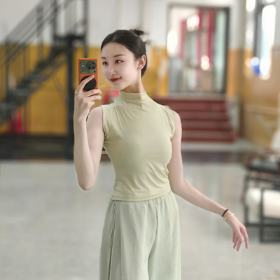 舞蹈上衣女款新款短袖芭蕾形体训练服现代舞练功服夏天古典舞服装