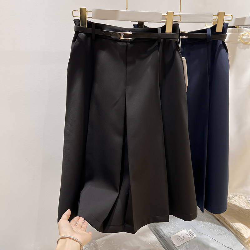 2026新款法式气质显瘦送腰带高腰纯色中长款褶皱西装半身裙女春季,女装/女士精品,半身裙,淘宝优惠券,粉丝福利购,淘宝优惠卷